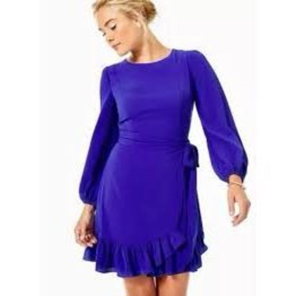 Lilly Pulitzer Laren Stretch Dress Galaxy Blue women's size 16 NEW WITH TAGS